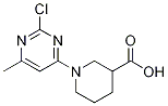 1-(2-氯-6-甲基-嘧啶-4-基)-哌啶-3-羧酸 结构式