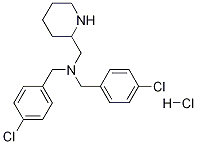 双-(4-氯-苄基)-哌啶-2-基甲基-胺盐酸盐 结构式