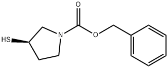 (R)-3-Mercapto-pyrrolidine-1-carboxylic acid benzyl ester 结构式