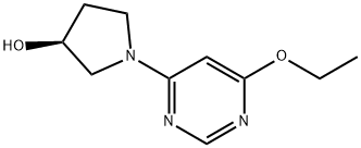 (S)-1-(6-乙氧基-嘧啶-4-基)-吡咯烷-3-醇 结构式