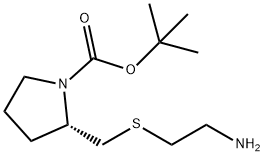 (S)-2-(2-AMino-ethylsulfanylMethyl)-pyrrolidine-1-carboxylic acid tert-butyl ester 结构式