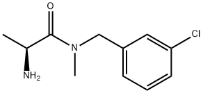(S)-2-氨基-N-(3-氯苄基)-N-甲基丙酰胺 结构式