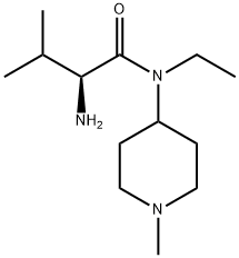 (S)-2-AMino-N-ethyl-3-Methyl-N-(1-Methyl-piperidin-4-yl)-butyraMide 结构式