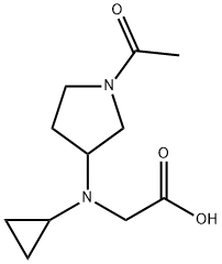 [(1-Acetyl-pyrrolidin-3-yl)-cyclopropyl-aMino]-acetic acid 结构式