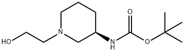 [(R)-1-(2-Hydroxy-ethyl)-piperidin-3-yl]-carbaMic acid tert-butyl ester 结构式