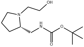 [(S)-1-(2-Hydroxy-ethyl)-pyrrolidin-2-ylMethyl]-carbaMic acid tert-butyl ester 结构式