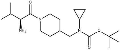 [1-((S)-2-AMino-3-Methyl-butyryl)-piperidin-4-ylMethyl]-cyclopropyl-carbaMic acid tert-butyl ester 结构式