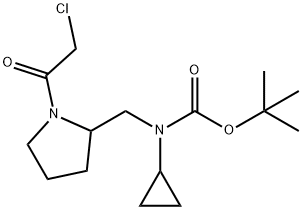 [1-(2-Chloro-acetyl)-pyrrolidin-2-ylMethyl]-cyclopropyl-carbaMic acid tert-butyl ester 结构式