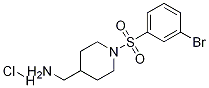 1-(3-溴-苯磺酰基)-哌啶-4-基]-甲基-胺盐酸盐 结构式