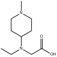 N-乙基-N-(1-甲基哌啶-4-基)甘氨酸 结构式