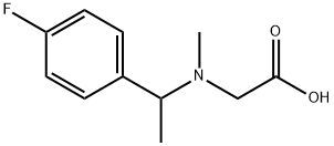 N-(1-(4-氟苯基)乙基)-N-甲基甘氨酸 结构式