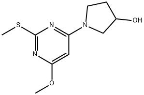 1-(6-甲氧基-2-甲硫基-嘧啶-4-基)-吡咯烷-3-醇 结构式