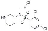 2,4-二氯-N-甲基-N-哌啶-3-基-苯磺酰胺盐酸盐 结构式