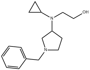2-[(1-Benzyl-pyrrolidin-3-yl)-cyclopropyl-aMino]-ethanol 结构式