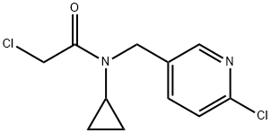 2-氯-N-(6-氯-吡啶-3-基甲基)-N-环丙基-乙酰胺 结构式