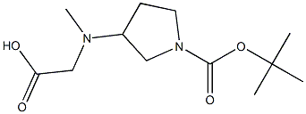 3-(羧甲基-甲基-氨基)-吡咯烷-1-羧酸叔丁酯 结构式