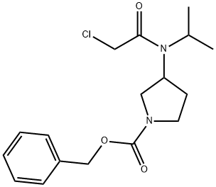 3-[(2-Chloro-acetyl)-isopropyl-aMino]-pyrrolidine-1-carboxylic acid benzyl ester 结构式