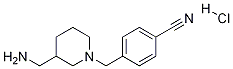 4-(3-氨甲基-哌啶-1-基甲基)-苄腈盐酸盐 结构式