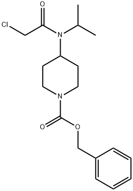 4-[(2-Chloro-acetyl)-isopropyl-aMino]-piperidine-1-carboxylic acid benzyl ester 结构式