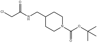 4-[(2-氯-乙酰基氨基)-甲基]-哌啶-1-羧酸叔丁酯 结构式