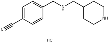 4-{[(哌啶-4-基甲基)-氨基]-甲基}-苄腈盐酸盐 结构式