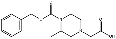 4-CarboxyMethyl-2-Methyl-piperazine-1-carboxylic acid benzyl ester 结构式
