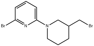 6'-溴-3-溴甲基-3,4,5,6-四氢-2H-[1,2']联吡啶 结构式