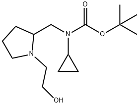 Cyclopropyl-[1-(2-hydroxy-ethyl)-pyrrolidin-2-ylMethyl]-carbaMic acid tert-butyl ester 结构式