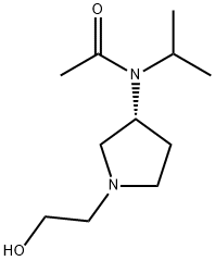 N-[(R)-1-(2-Hydroxy-ethyl)-pyrrolidin-3-yl]-N-isopropyl-acetaMide 结构式