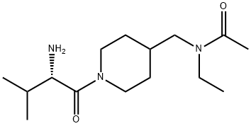 N-[1-((S)-2-AMino-3-Methyl-butyryl)-piperidin-4-ylMethyl]-N-ethyl-acetaMide 结构式