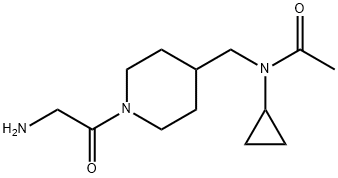 N-[1-(2-AMino-acetyl)-piperidin-4-ylMethyl]-N-cyclopropyl-acetaMide 结构式