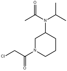 N-[1-(2-Chloro-acetyl)-piperidin-3-yl]-N-isopropyl-acetaMide 结构式