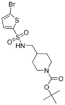 4-[(5-溴-噻吩-2-磺酰基氨基)-甲基]-哌啶-1-羧酸叔丁基酯 结构式