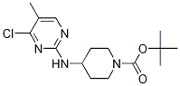 4-(4-氯-5-甲基-嘧啶-2-基氨基)-哌啶-1-羧酸叔丁基酯 结构式