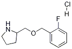 2-(2-氟-苄氧基甲基)-吡咯烷盐酸盐 结构式