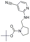 2-[(4-Cyano-pyridin-2-ylamino)-methyl]-pyrrolidine-1-carboxylic acid tert-butyl ester 结构式