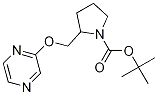 2-(吡嗪-2-基氧基甲基)-吡咯烷-1-羧酸叔丁基酯 结构式