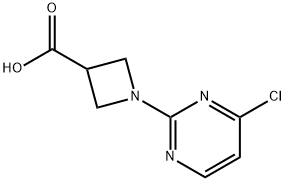 1-(4-氯嘧啶-2-基)-氮杂环丁烷-3-羧酸 结构式