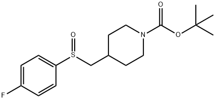 4-(4-氟-苯亚磺酰基甲基)-哌啶-1-羧酸叔丁基酯 结构式