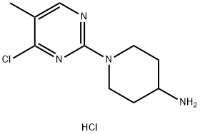 1-(4-氯-5-甲基-嘧啶-2-基)-哌啶-4-基胺盐酸盐 结构式