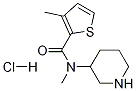 3-甲基噻吩-2-羧酸甲基-哌啶-3-基-酰胺盐酸盐 结构式