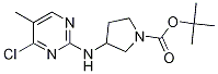 3-(4-氯-5-甲基-嘧啶-2-基氨基)-吡咯烷-1-羧酸叔丁基酯 结构式