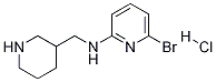 (6-Bromo-pyridin-2-yl)-piperidin-3-ylmethyl-amine hydrochloride 结构式
