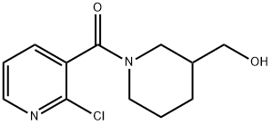 (2-氯-吡啶-3-基)-(3-羟甲基哌啶-1-基)-甲酮 结构式