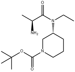 (R)-3-[((S)-2-AMino-propionyl)-ethyl-aMino]-piperidine-1-carboxylic acid tert-butyl ester 结构式