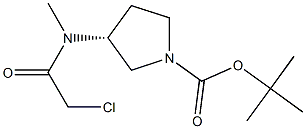 (R)-3-[(2-Chloro-acetyl)-Methyl-aMino]-pyrrolidine-1-carboxylic acid tert-butyl ester 结构式