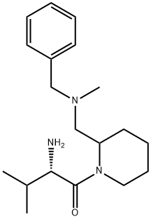 (S)-2-AMino-1-{2-[(benzyl-Methyl-aMino)-Methyl]-piperidin-1-yl}-3-Methyl-butan-1-one 结构式