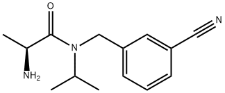 (S)-2-AMino-N-(3-cyano-benzyl)-N-isopropyl-propionaMide 结构式