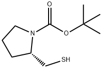 (S)-2-巯基甲基-吡咯烷-1-羧酸叔丁酯 结构式