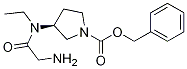(S)-3-[(2-AMino-acetyl)-ethyl-aMino]-pyrrolidine-1-carboxylic acid benzyl ester 结构式